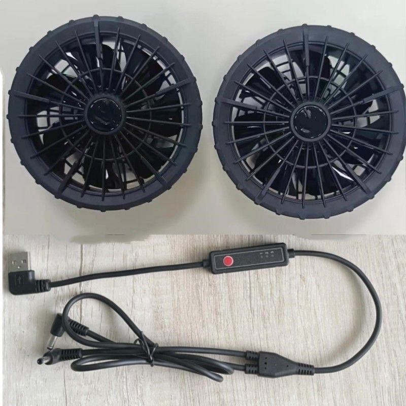 Ventilador rotatorio externo de la chaqueta de la paleta del diámetro 105m m 7 para la ropa al aire libre
