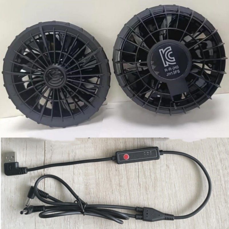 Ventilador rotatorio externo de la chaqueta de la paleta del diámetro 105m m 7 para la ropa al aire libre