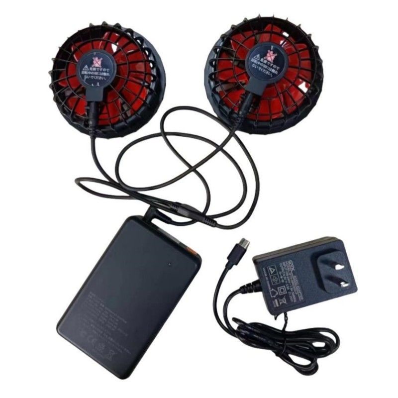 Conjunto de batería de ventilador de 19 V 20000mAh Para chaleco de refrigeración de verano 12 horas de trabajo