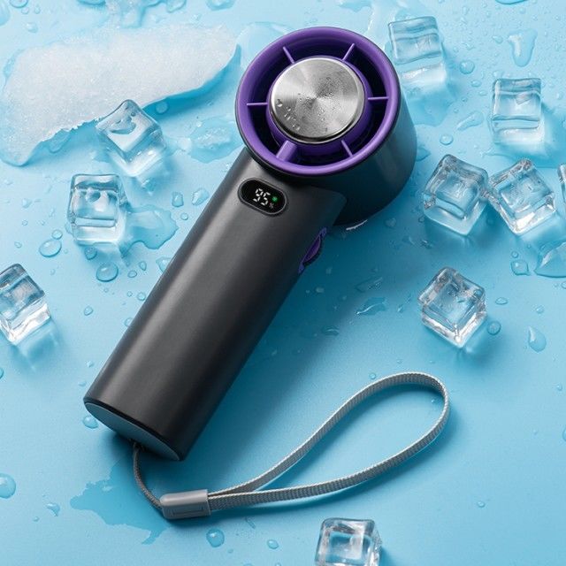 Ventilador de enfriamiento de hielo con regulación de velocidad continua, 13000 RPM, sin aspas, portátil, de mano, 3600 mAh