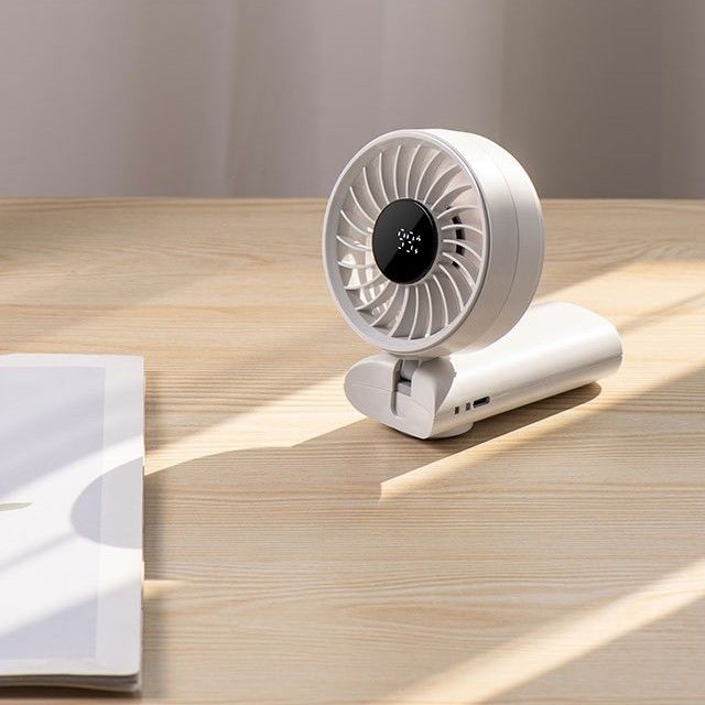 Display digital LED con batería Fan de mano colgante colgante Fan eléctrico