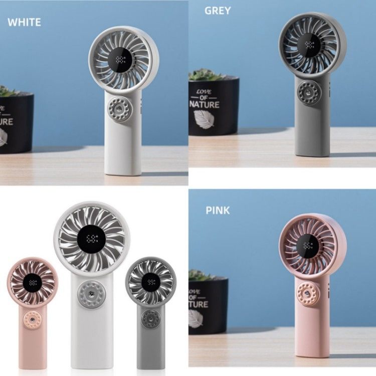 Display digital LED con batería Fan de mano colgante colgante Fan eléctrico