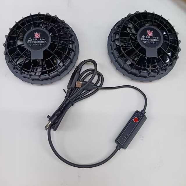5V ventilador de aire 2pcs ventilador interior de camisa para trabajadores en el exterior con conexión tipo C