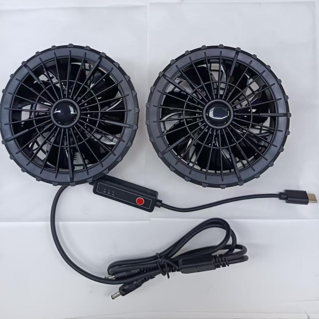 5V ventilador de aire 2pcs ventilador interior de camisa para trabajadores en el exterior con conexión tipo C