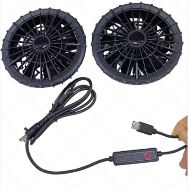 5V ventilador de aire 2pcs ventilador interior de camisa para trabajadores en el exterior con conexión tipo C