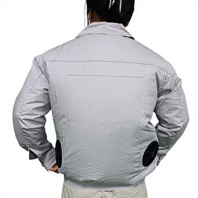Ventilador de ropa de trabajo de verano chaqueta 100 % de algodón chaqueta de manga larga ventilador con banco de energía 10000mAh para soldador