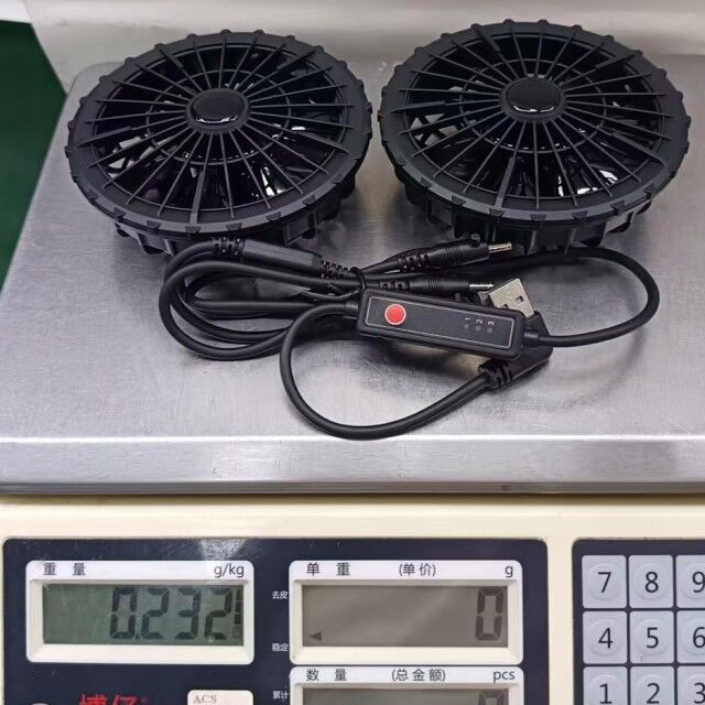 Ventilador de ropa exterior de refrigeración de verano con 3 niveles de velocidad para chaqueta, ventilador de refrigeración, súper delgado, 34 mm